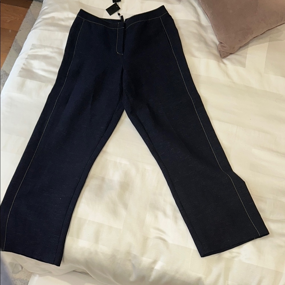 BCBGMaxAzria “DANIEL” Dark Midnight Blue Flare Wide Leg Jeans
